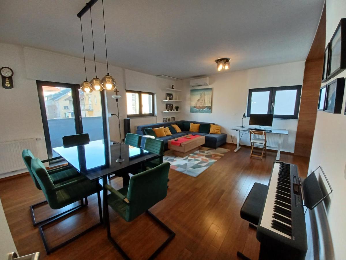 Modern 4-Star Luxury Apt - Wfh Ready, Free Parking Zagreb Luaran gambar
