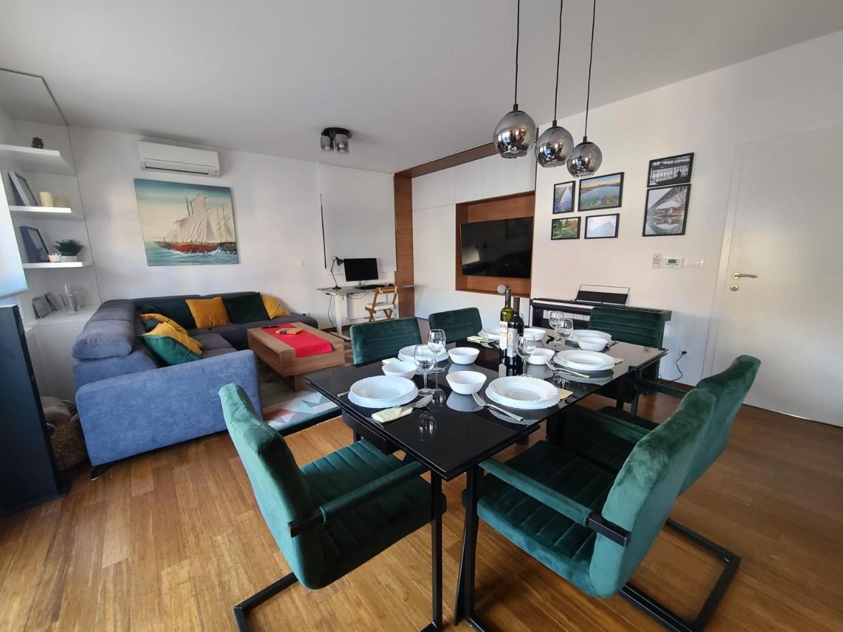 Modern 4-Star Luxury Apt - Wfh Ready, Free Parking Zagreb Luaran gambar